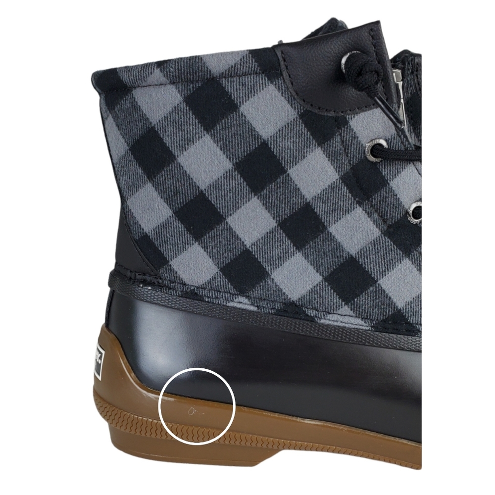 New Sperry syren gulf buffalo check black winter rain snow duck boots outdoor - Picture 15 of 15